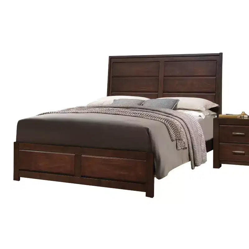 Lit Queen Randolph en bois moderne