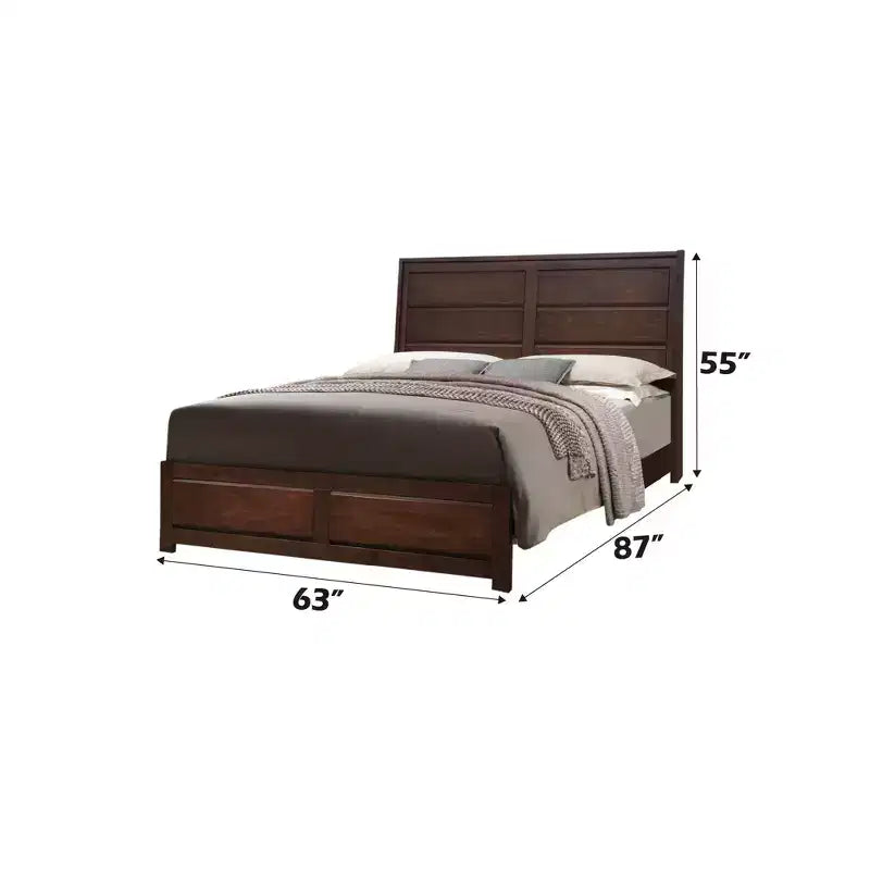 Lit Queen Randolph en bois moderne