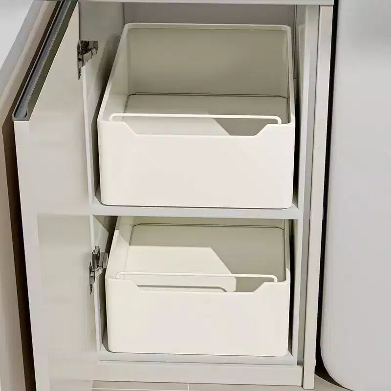 Tiroir de réfrigérateur, tiroir extensible pour cuisine, organisateur de tiroirs hauts de cuisine, meuble de cuisine en métal pour armoires de cuisine, sans perçage, 25 L x 43 P x 14 H