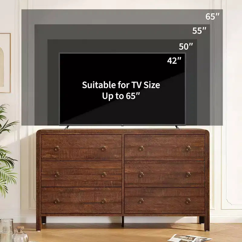 Commode à 6 ou 7 tiroirs pour chambre à coucher, commode en bois avec poignées en métal, meuble de rangement pour salon et meuble TV