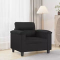 vidaXL Fauteuil d'appoint rembourré en similicuir noir