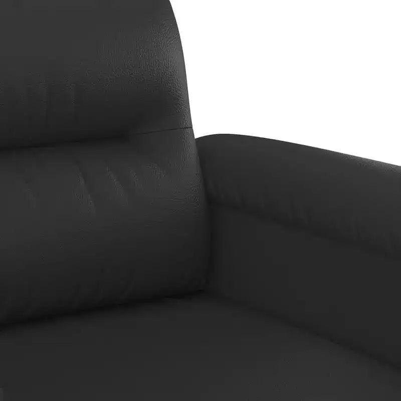 vidaXL Fauteuil d'appoint rembourré en similicuir noir