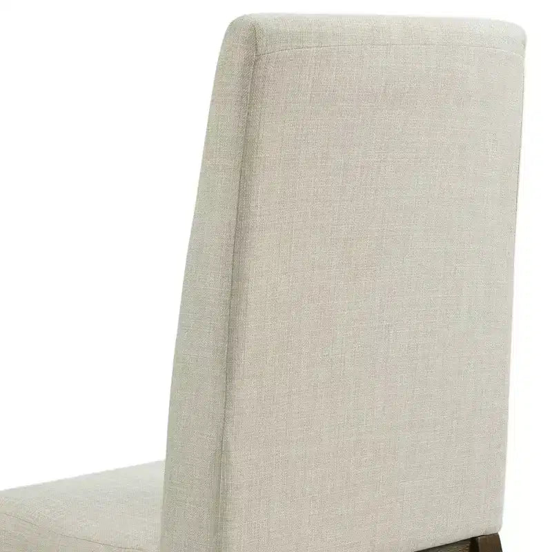 Table ronde Simms hauteur standard et 4 chaises Noyer - : Plateau en verre, Rembourrage crème