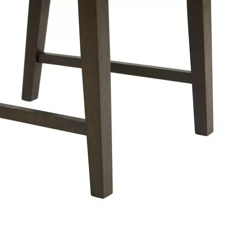 Table ronde Simms hauteur standard et 4 chaises Noyer - : Plateau en verre, Rembourrage crème