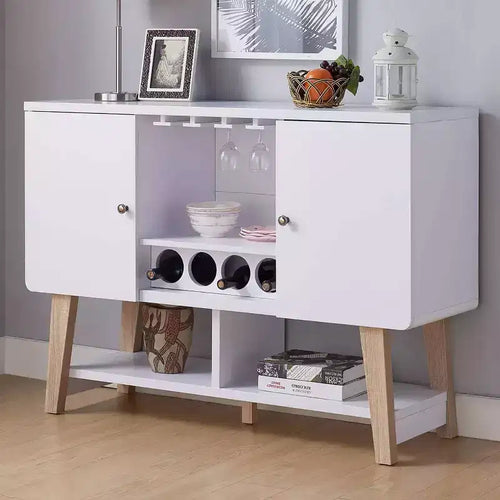Sfax - Serveur de buffet blanc 4 bouteilles -
