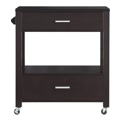Umberra 2 Drawer Kitchen Cart Red Cocoa - HOMES: Inside + Out: Modern Mobile Island, Storage & Casters