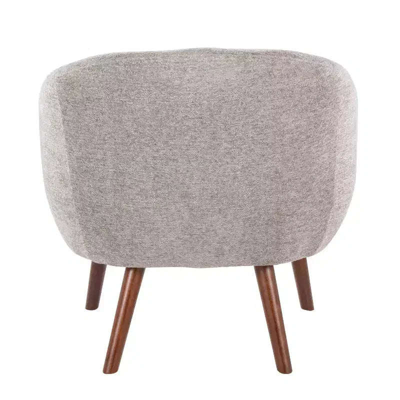 Fauteuil d'appoint en tissu Ashland Lounge en noyer/gris