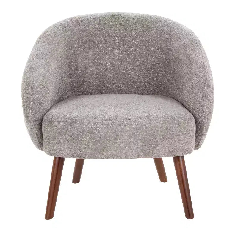 Fauteuil d'appoint en tissu Ashland Lounge en noyer/gris