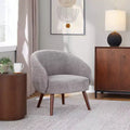 Fauteuil d'appoint en tissu Ashland Lounge en noyer/gris