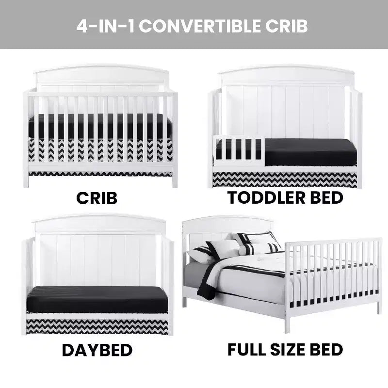 Lit de bébé convertible 4-en-1 Baldwin d'Oxford Baby